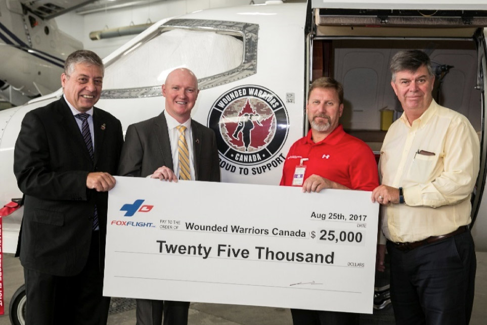 Fox Flight makes donation to Wounded Warriors Canada